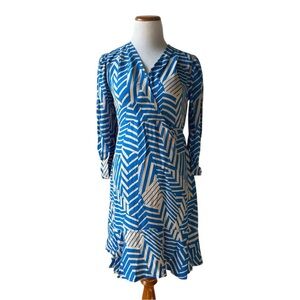 Anna Kay Geometric Print Flounce Hem Minna Dress